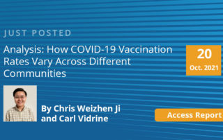 COVID blog announcement: Analysis: How COVID-19 Vaccination Rates Vary Across Different Communities