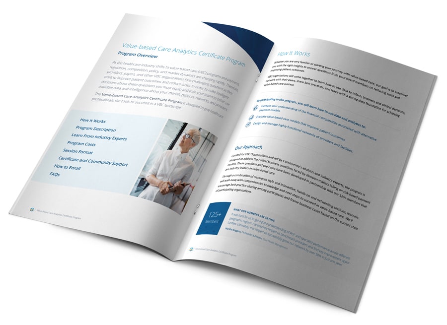 CareJourney's Value-based Care Analytics Certificate Program Brochure